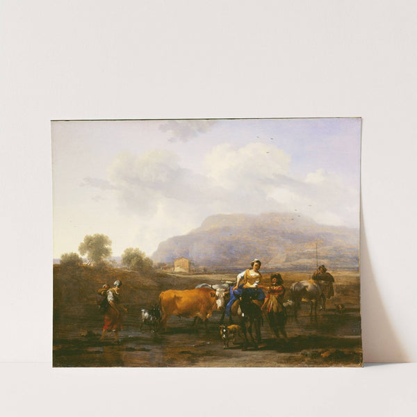 Travelling Peasants (Le Soir) by Nicolaes Pietersz. Berchem