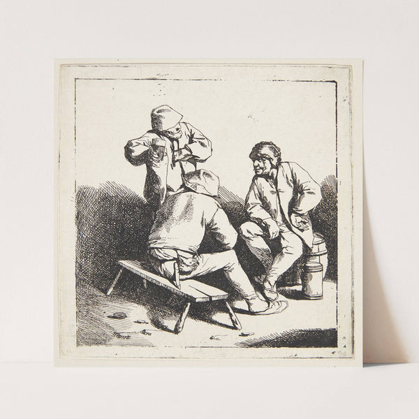 Tre drikkende mænd by Cornelis Pietersz. Bega