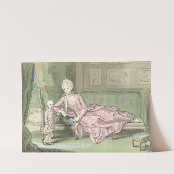 Tredje udkast til maleri af Caroline Mathilde og Frederik by Peder Als