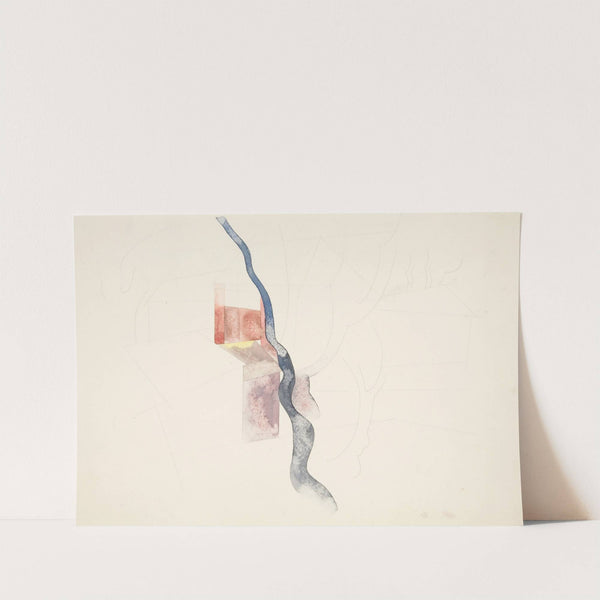 Tree Abstraction (probably study for Red Chimneys, 1918) (ca. 1918) by Charles Demuth