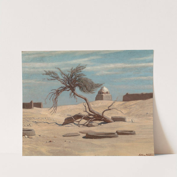 Tree and Graves on the Way to Tel El Armano, Egypt (circa 1890) by Elihu Vedder