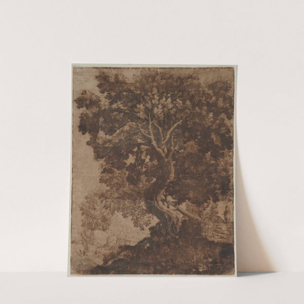 Tree in a Landscape (mid-1600s) by Ercole Bazicaluva