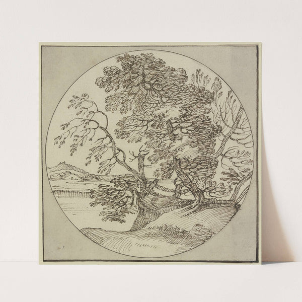 Tree section by the water by Giovanni Francesco Grimaldi