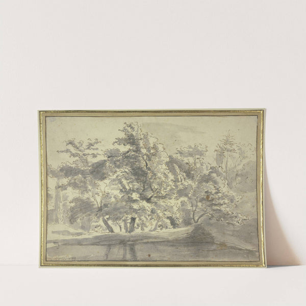 Tree section by the water by Hendrik Verschuring