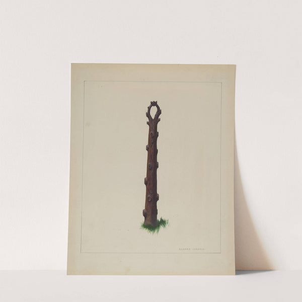 Tree Trunk Hitching Post (c. 1937) by Richard Correll