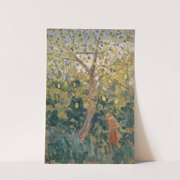 Tree with Yellowed Fall Leaves by Ernst Schiess