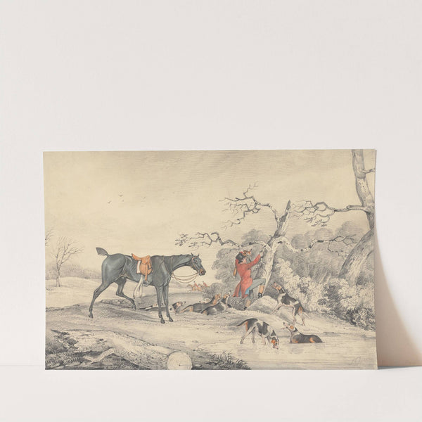 Treeing a Fox by Samuel Alken