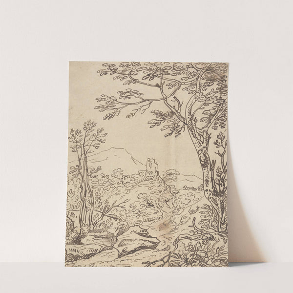 Trees and a Distant Castle by Joseph Farington