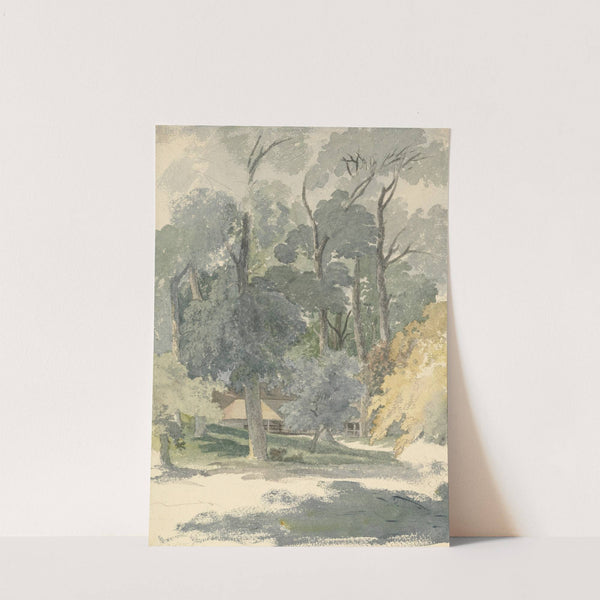 Trees and Barns in Ashstead Park, Surrey by Robert Hills