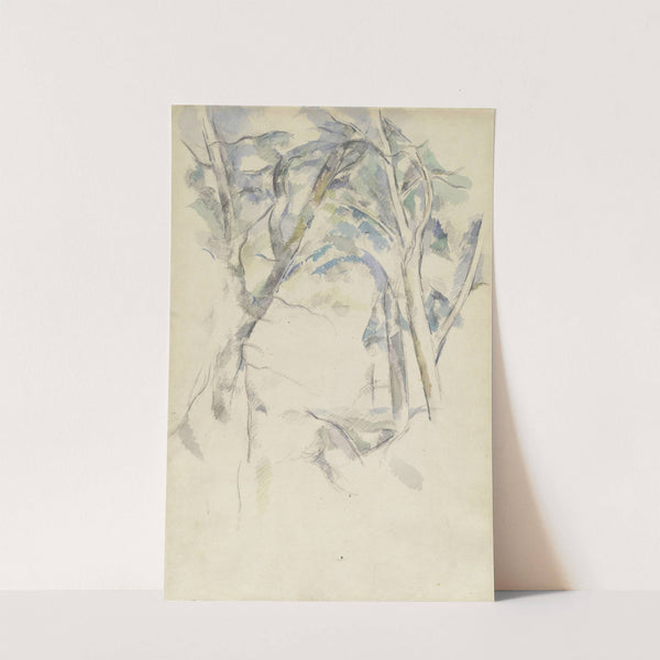 Trees Leaning over Rocks (c. 1892) by Paul Cézanne