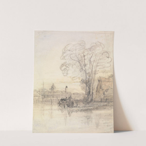 Trees Overhanging a River by John Varley