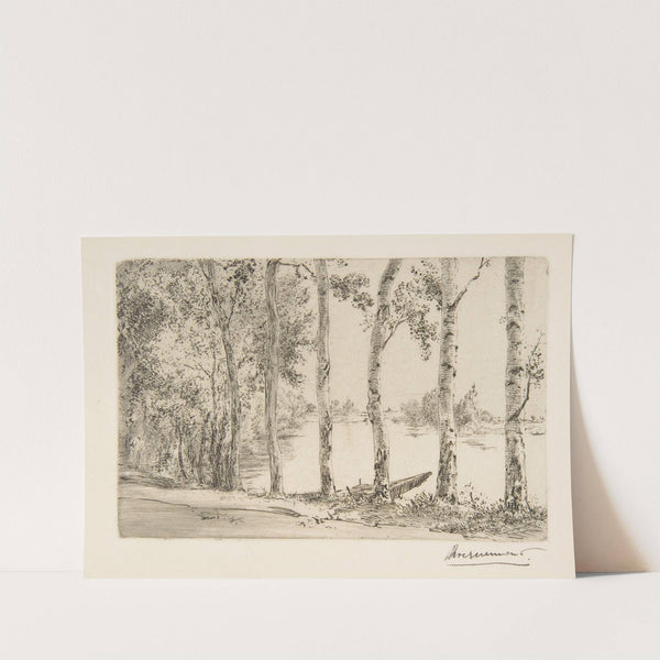 Trembles au bord de la Seine (ca. 1884) by Félix Bracquemond