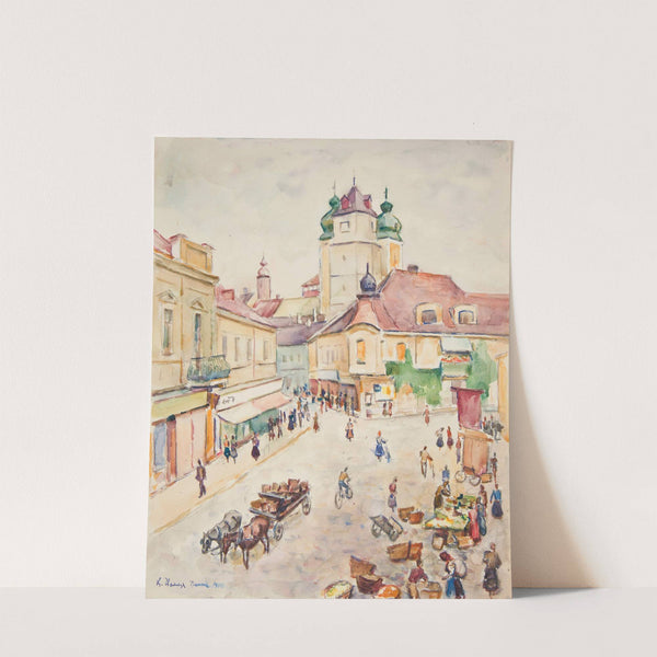 Trenczyn - widok fragmentu miasta by Ivan Ivanec