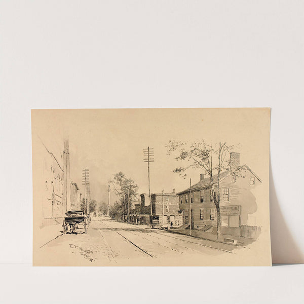 Trenton, Old King Street Looking from Hessian Headquarters (1897) by Ernest Peixotto