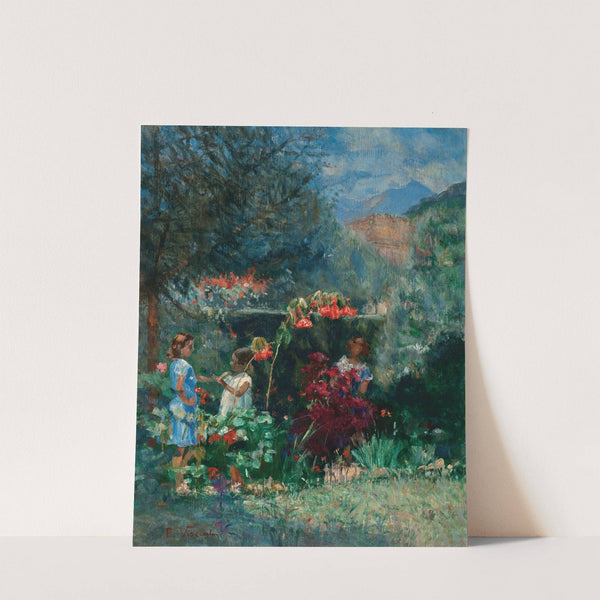 Três meninas no jardim by Eliseu Visconti