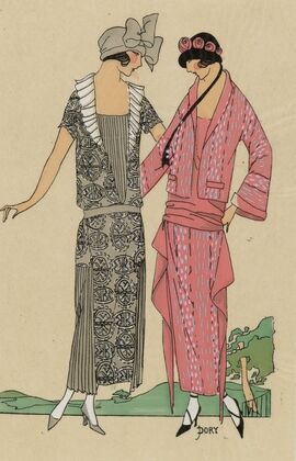 PESAGE. 1. Une élégante robe de crêpe Gothique…
