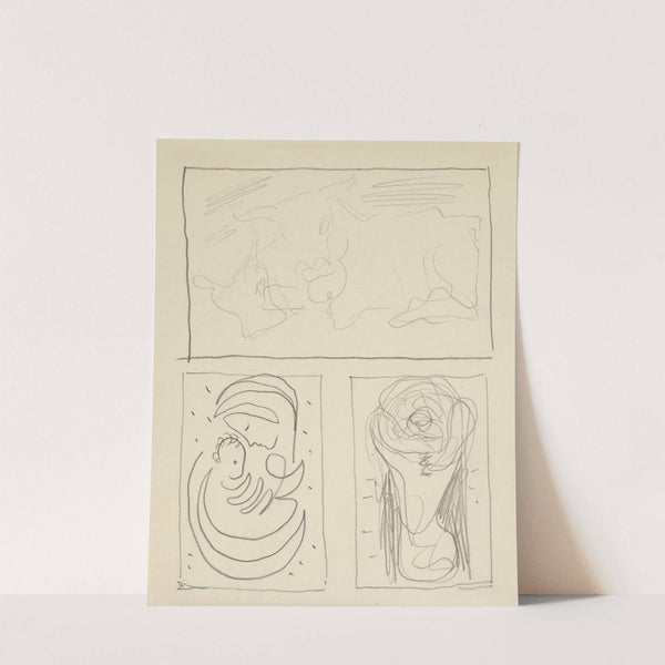 Tri štúdie-kravky a dve materstvá by Mikuláš Galanda