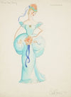 Trial by Jury: Bridesmaid. Blue gown with puffed waist (1934-1943)