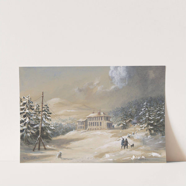 Trinity Bay, Newfoundland, Exterior View of the Telegraph House in 1857-1858 by Robert Charles Dudley