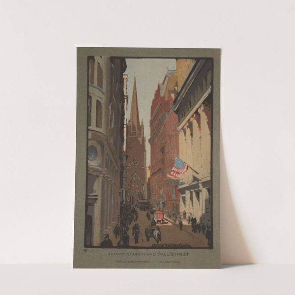 Trinity Church and Wall Street (1914) by Rachael Robinson Elmer
