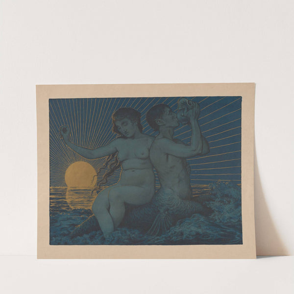 Triton and Nereid (1895) by Hans Thoma