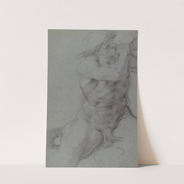 Triton Sounding a Conch Shell (ca. 1597–1602) by Annibale Carracci