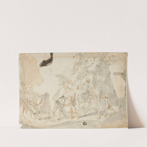 Triumph of Bacchus with Drunken Silenus on Donkey by Cesare Pollini