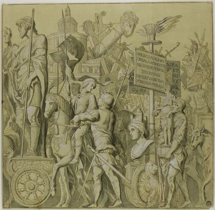 Triumphs of Julius Caesar; Canvas No. II