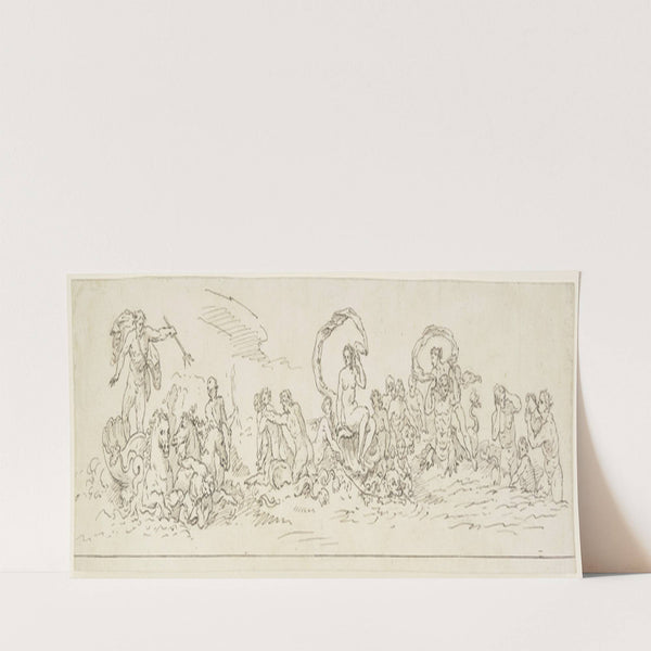 Triumphzug des Neptun, mit Meeresgöttern und Nereiden auf Delphinen by Raymond Lafage