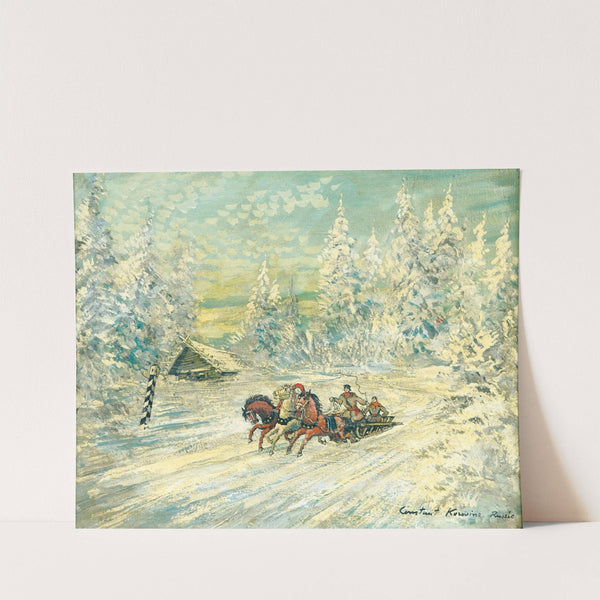 Troïka dans la neige by Konstantin Alexeevich Korovin