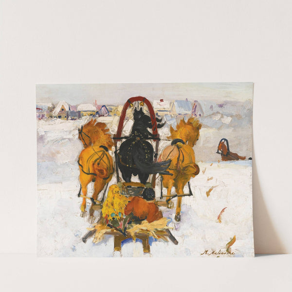 Troika In The Snow by Filipp Malyavin