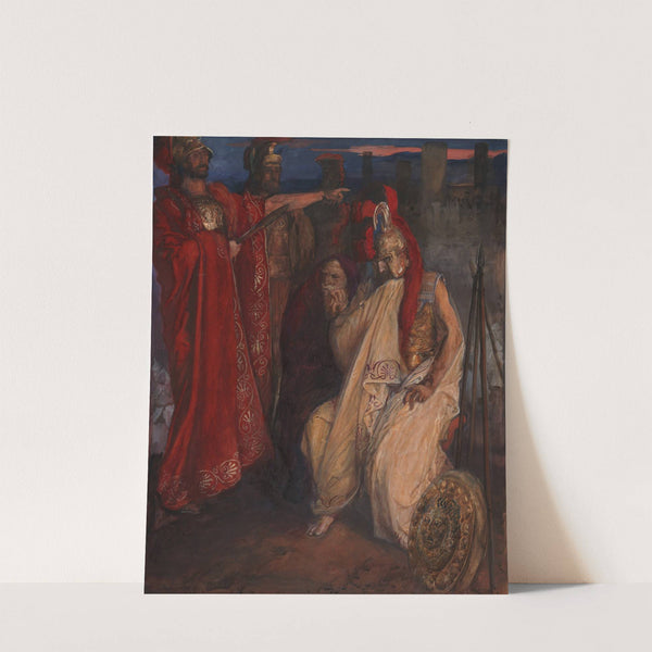Troilus and Cressida; Before Agamemnon’s Tent (Cressida and her uncle) (1906) by Edwin Austin Abbey