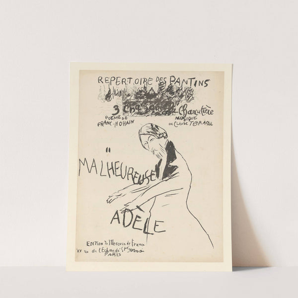 Trois chansons à la charcutière – Malheureuse Adèle (1898) by Pierre Bonnard