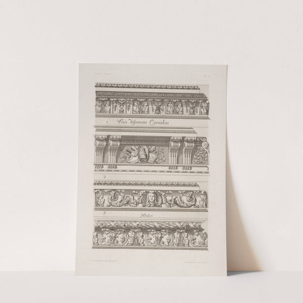 Trois diferents corniches by André-Charles Boulle