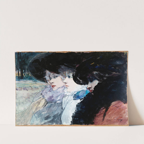 Trois femmes de profil (1890-1900) by Henri Somm