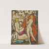 Trois jeunes femmes nues à la draperie rouge by Louis Valtat
