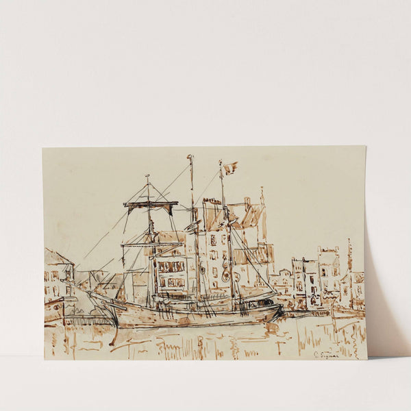 Trois-mâts au port by Paul Signac