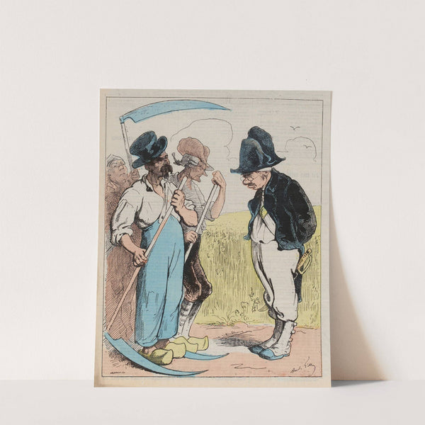 Trois moissonneurs pour un champ (1874) by André Gill