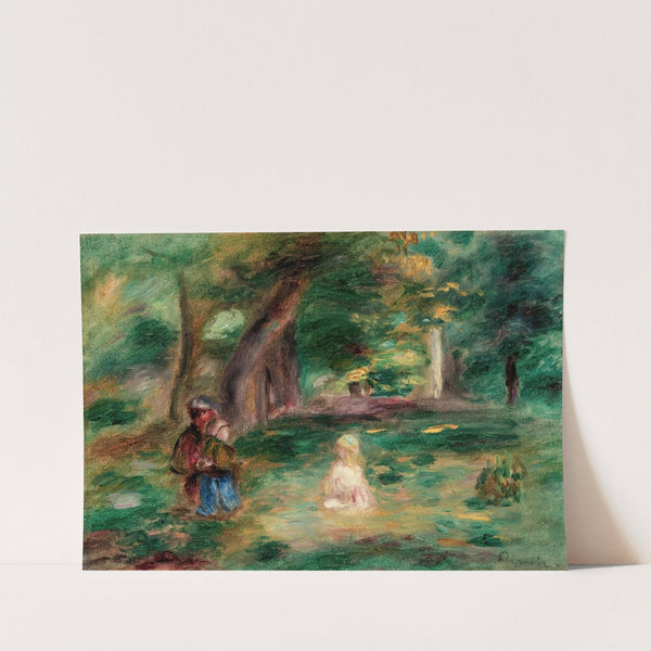 Trois personnages dans un paysage by Pierre-Auguste Renoir