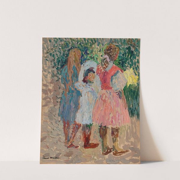 Trois petites filles au jardin, un matin d’été (circa 1903) by Henri Martin