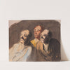 Trois spectateurs by Honoré Daumier