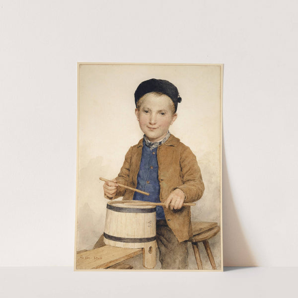 Trommelnder Knabe (1904) by Albert Anker