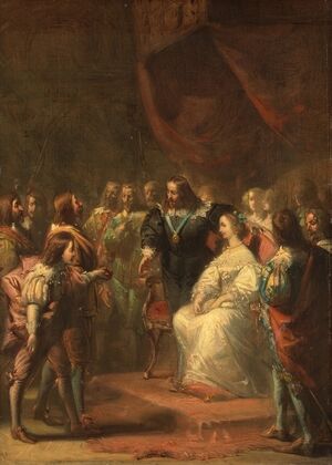 Tromp introduces the young Prince William of Orange to King Charles I of England, Anno 1641