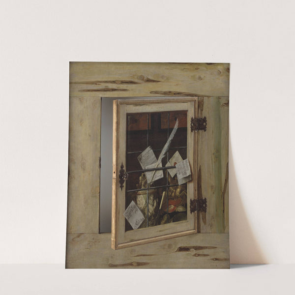 Trompe L'oeil. A Cabinet Of Curiosities With An Ivory Tankard by Cornelius Norbertus Gijsbrechts
