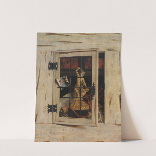 Trompe L'oeil. An Open Cabinet Of Curiosities With A Hercules Group by Cornelius Norbertus Gijsbrechts