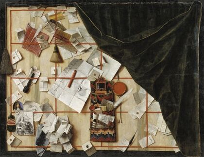 Trompe L’oeil Of A Letter Rack With Christian V’s Proclamation