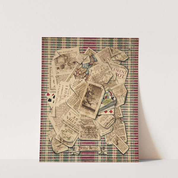 Trompe l’œil of etchings, prints and playing cards (1767) by Adriaan Doesjan