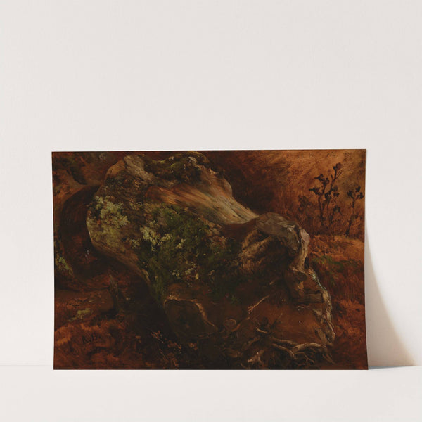 Tronc d'arbre coupé avec ses racines by Jacques-Raymond Brascassat