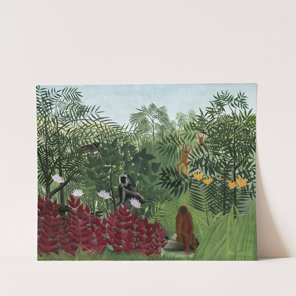 Tropical Forest with Monkeys by Henri Rousseau