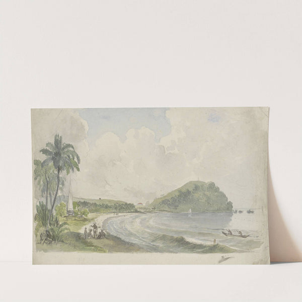 Tropisch kustlandschap by Julius Jacobus van de Sande Bakhuyzen